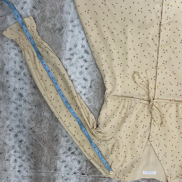🌟HP🌟OvrSzd XS Oak+Fort Crème Floral Print Prairie Style Long Sleeve Maxi Dress - Picture 12 of 13